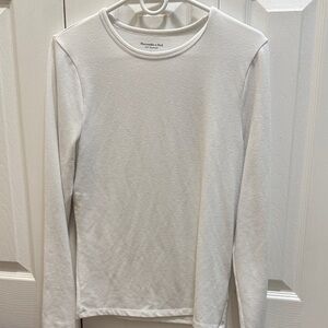 Abercrombie & Fitch Cream Long Sleeve Top